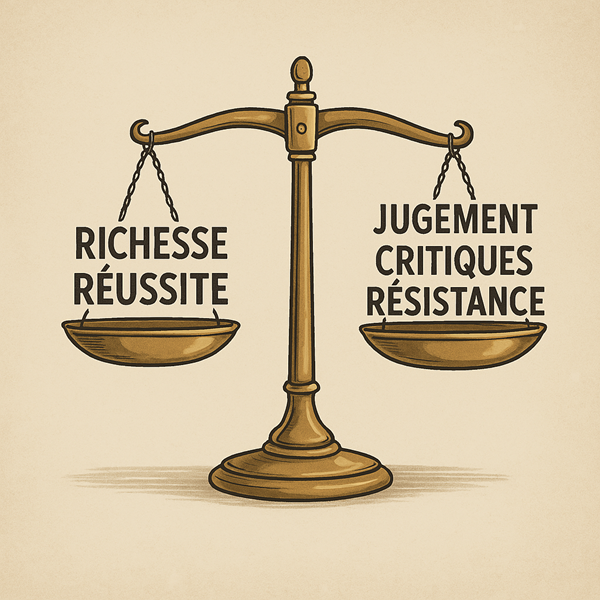 Richesse & Réussite vs Critique & Jugement