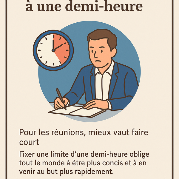 réunions plus courtes productivité au travail