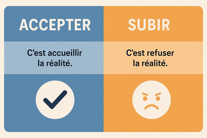 accepter ou subir la réalité